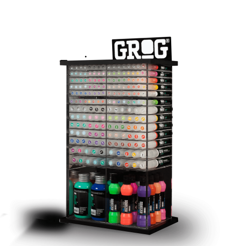Grog INK Graffiti Products Displayer